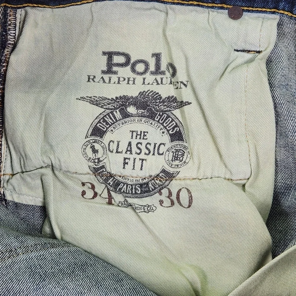 NWT Polo Ralph Lauren Classic Fit Paint Splatter Jeans 34x29 Button‎ Fly